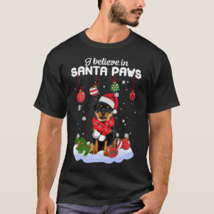 Camiseta Creo En El Rottweiler De Santa Paws
