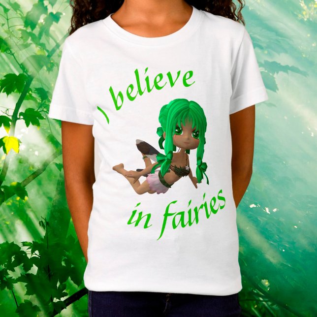 Camiseta Creo en hadas para niñas (Subido por el creador)