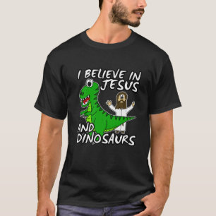 Camiseta Creo En Jesús Y Dinosaurios Trex Christian Ch