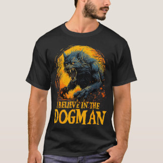 Camiseta Creo en la cripta de Dogman Michigan Cryptid LBL