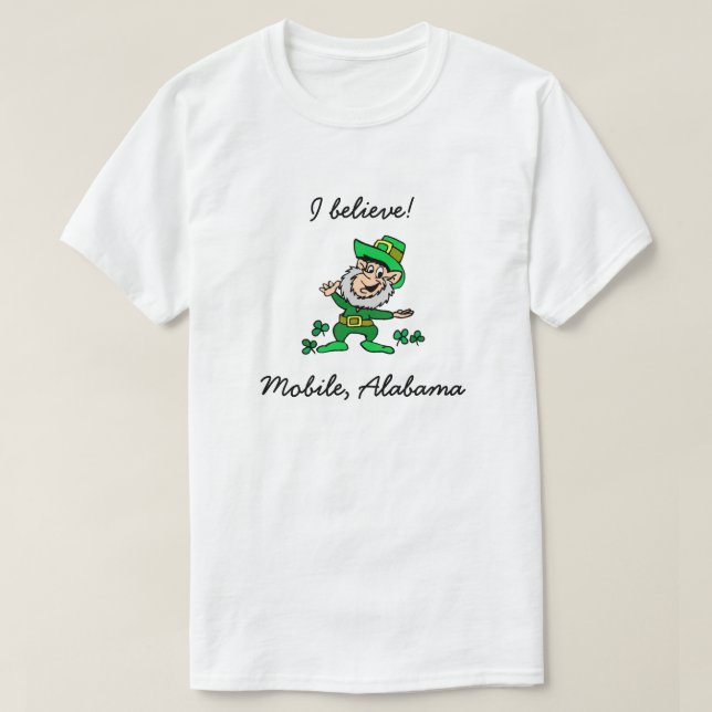 Camiseta Creo En Leprechauns (Diseño del anverso)
