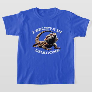 Camiseta "Creo en los dragones" con dragón con barba