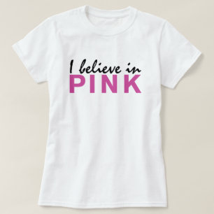 Camiseta Creo en rosa