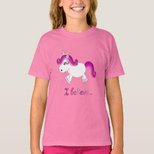 Camiseta Creo en rosa