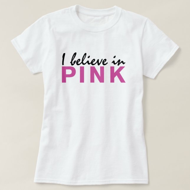 Camiseta Creo en rosa (Diseño del anverso)