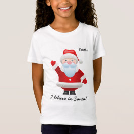 Camiseta Creo en Santa. Navidades divertidos de Santa Claus