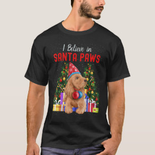 Camiseta Creo En Santa Paws Cute Cocker Spaniel Chris