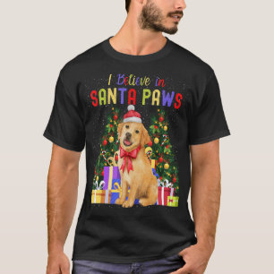 Camiseta Creo En Santa Paws Navidades Cute Labrador
