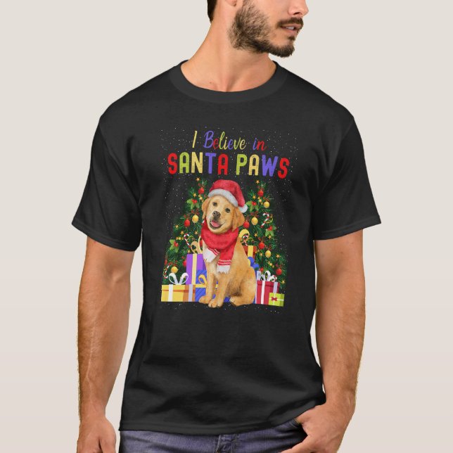 Camiseta Creo En Santa Paws Navidades Cute Labrador P (Anverso)