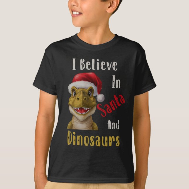 Camiseta Creo En Santa Y Los Dinosaurios (Anverso)