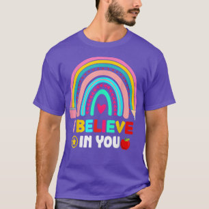 Camiseta Creo En Ti Graciosa Motivación Del Día De Prueba D