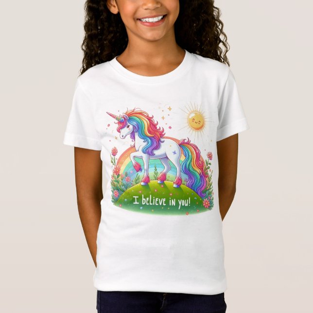 Camiseta Creo en ti unicorn (Anverso)