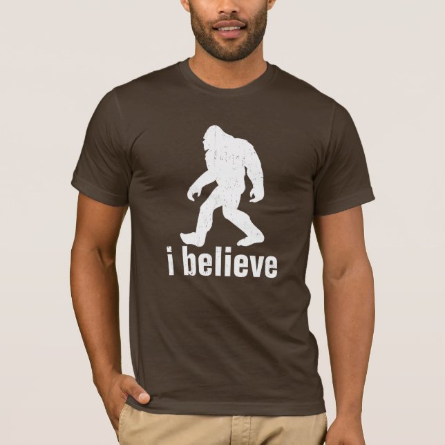 Camiseta creo - la silueta blanca (distrssed) (Anverso)