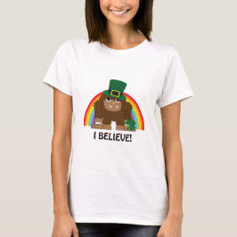 Camiseta ¡Creo! Leprechaun Bigfoot