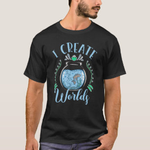 Camiseta Creo mundos para el tanque de peces de acuario