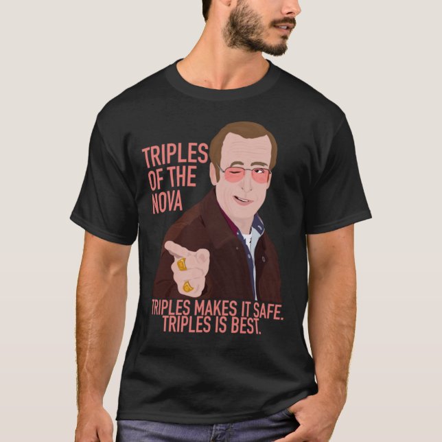 Camiseta Creo que deberías irte — Triples de Nova Cla (Anverso)