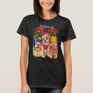 Camiseta Creo Que En Santa Paws Los Perros Cute Llevan Xmas