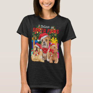 Camiseta Creo Que En Santa Paws Los Perros Cute Usan Xmas H