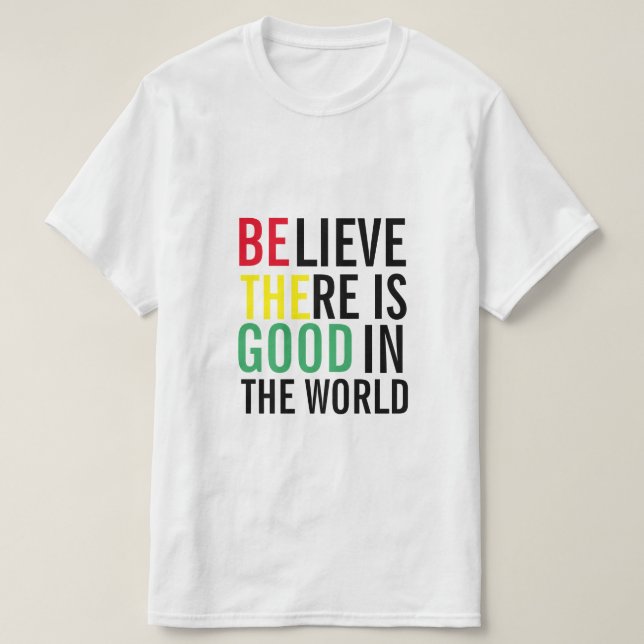 CAMISETA CREO QUE HAY BUENO EN EL MUNDO (Diseño del anverso)