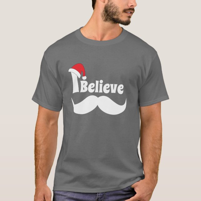 Camiseta Creo que los navidades diseñan con bigote (Anverso)