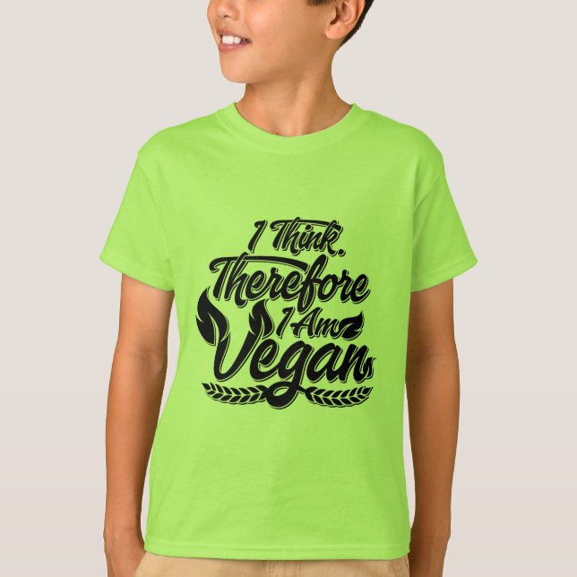 Camiseta Creo Que Por Lo Tanto Soy Vegan (Anverso)