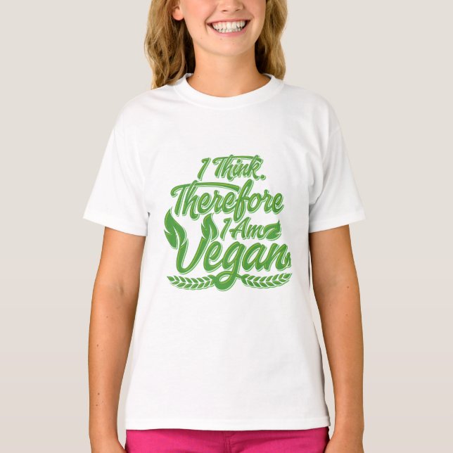 Camiseta Creo Que Por Lo Tanto Soy Vegan (Anverso)
