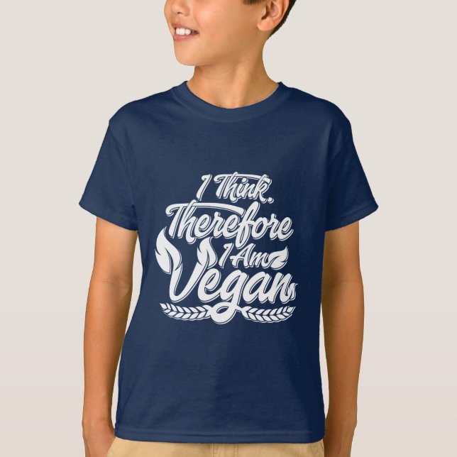 Camiseta Creo Que Por Lo Tanto Soy Vegan (Anverso)