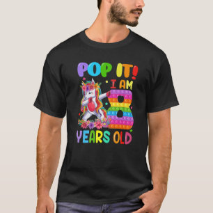 Camiseta Creo Que Tengo 8 Años Dabbing Unicorn Fidget 8