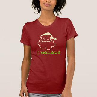 Camiseta Creo, santa, navidad, regalo, camisa, diversión