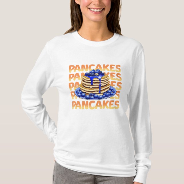 Camiseta Crepes de arándano, deliciosa comida (Anverso)