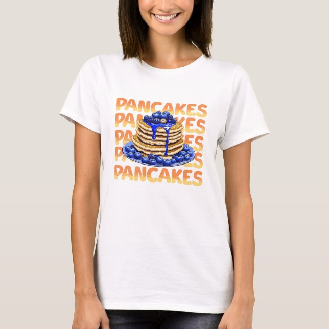 Camiseta Crepes de arándano, deliciosa comida (Anverso)