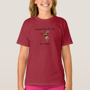 Camiseta crepes de camiseta, campeona