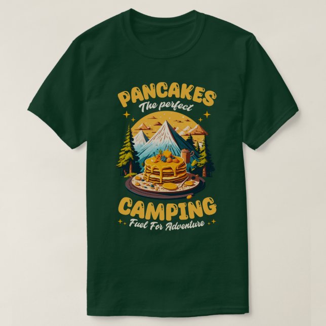 Camiseta Crepes el combustible perfecto para acampar la ave (Diseño del anverso)