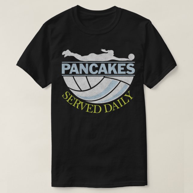 Camiseta Crepes servidas en libero diario de voleibol (Diseño del anverso)