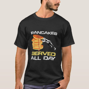 Camiseta Crepes servidas todo el día divertido campeón de f