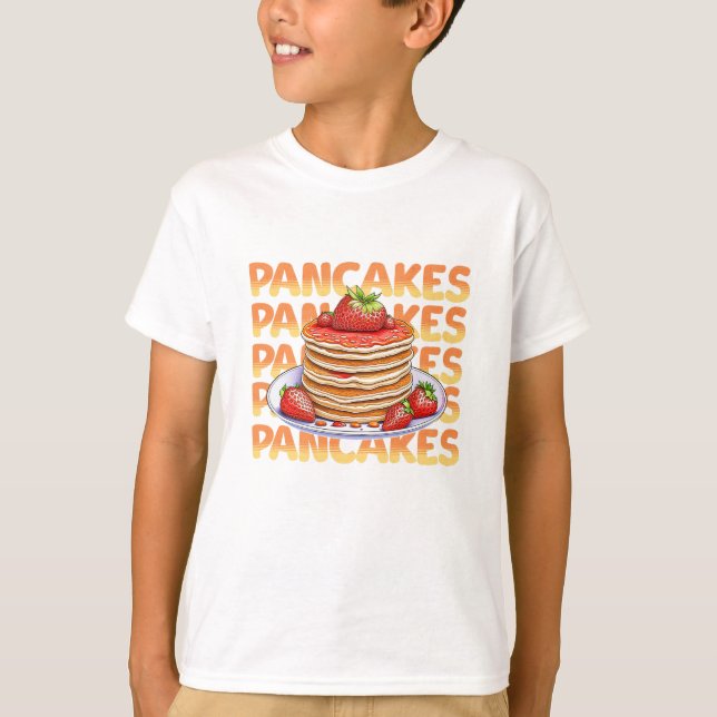 Camiseta Crepes tapados con fresas (Anverso)