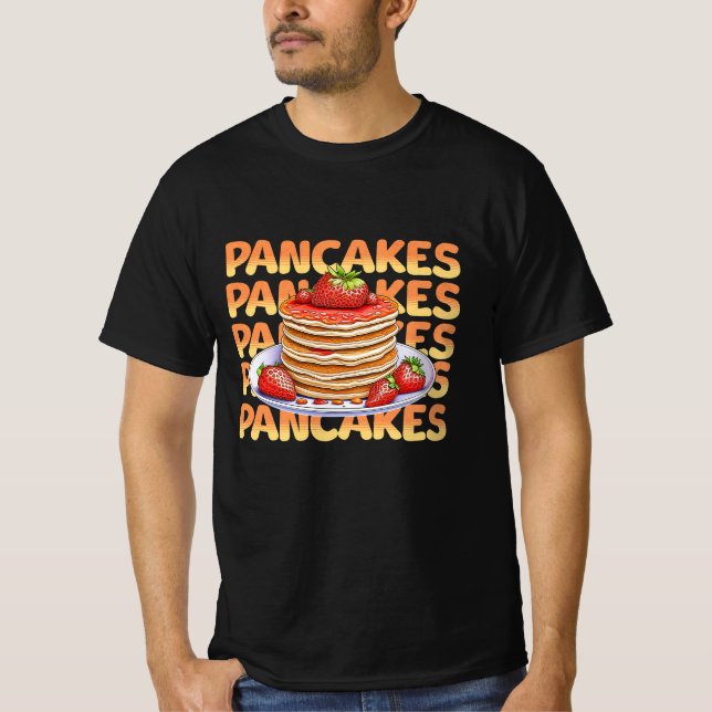 Camiseta Crepes tapados con fresas (Anverso)