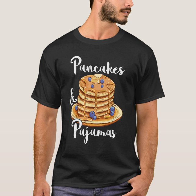 Camiseta Crepes y pijamas Waffle Comida Dulce Desayuno (Anverso)