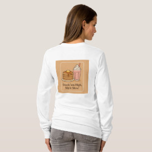 Camiseta Crepes y zumo de Naranja fresco deliciosos para el