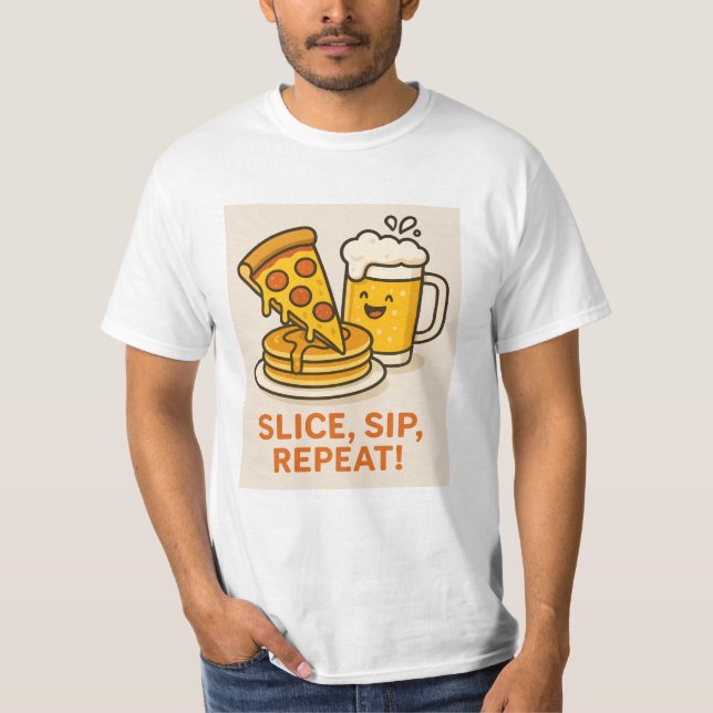 Camiseta Crepes y zumo de Naranja fresco deliciosos para el (Anverso)