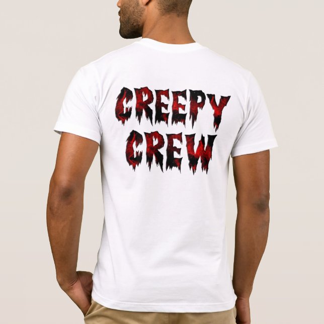 Camiseta Crepúsculo Crew Halloween Party Tipografía de sang (Reverso)