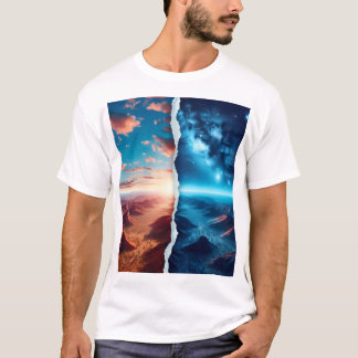 Camiseta "Crepúsculo dividido: una dualidad al revés"