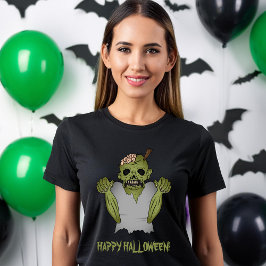 Camiseta Crepúsculo Monstruo Zombie Verde No Muerto Hallowe