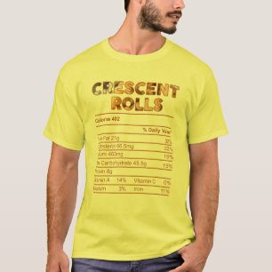 Camiseta Crescent arroja hechos de nutrición acción de grac