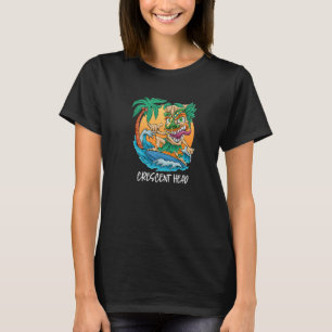 Camiseta Crescent Head Australia Palm Tree Surfing Beach Va