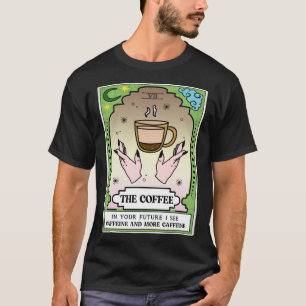 Camiseta Crescent M De La Tarjeta De Lectura Tarot Coffee C