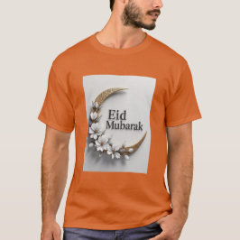 Camiseta Crescent Moderno Crescent Eid Al Fitr Mubarak Cami