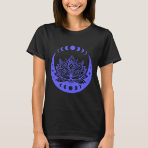 Camiseta Crescent Moon And Lotus Flower