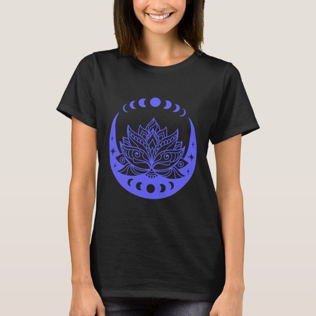 Camiseta Crescent Moon And Lotus Flower (Anverso)