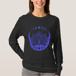 Camiseta Crescent Moon And Lotus Flower